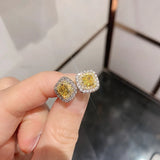 Pink Quartz Citrine Gemstone Stud Earrings for Women