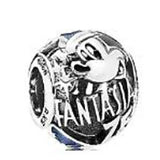 S925 Sterling Silver Beads Fish Charms Enamel CZ Bracelet DIY Bangle