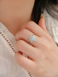 Sun Style Opal Ring Women's Ring Headpiece Sense Jewelry
