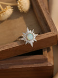 Sun Style Opal Ring Women's Ring Headpiece Sense Jewelry