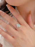 Sun Style Opal Ring Women's Ring Headpiece Sense Jewelry