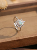 Sun Style Opal Ring Women's Ring Headpiece Sense Jewelry