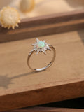 Sun Style Opal Ring Women's Ring Headpiece Sense Jewelry