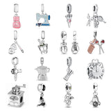 Scissor Comb 925 Silver Beads Kit for Women DIY Bracelet