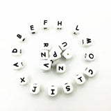 Silicone Letter Beads 12mm 50Pcs/lot