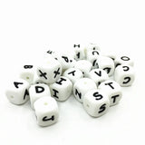 Silicone Letter Beads 12mm 50Pcs/lot
