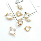 DIY Transparent Water Drops Crystal Earrings Pendant Material - 8 Pieces