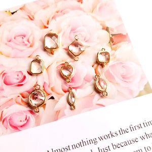 DIY Transparent Water Drops Crystal Earrings Pendant Material - 8 Pieces
