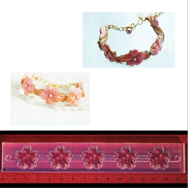 Clear Silicone DIY Food Flower Mold For Resin Jewelry Making