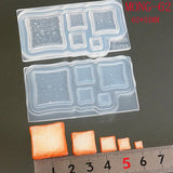 Stereoscopic Clear Silicone Food Shape Mold For Epoxy Resin Jewelry Making Craft