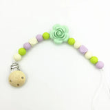 Silicone Teething Pacifier Clips Flower Design