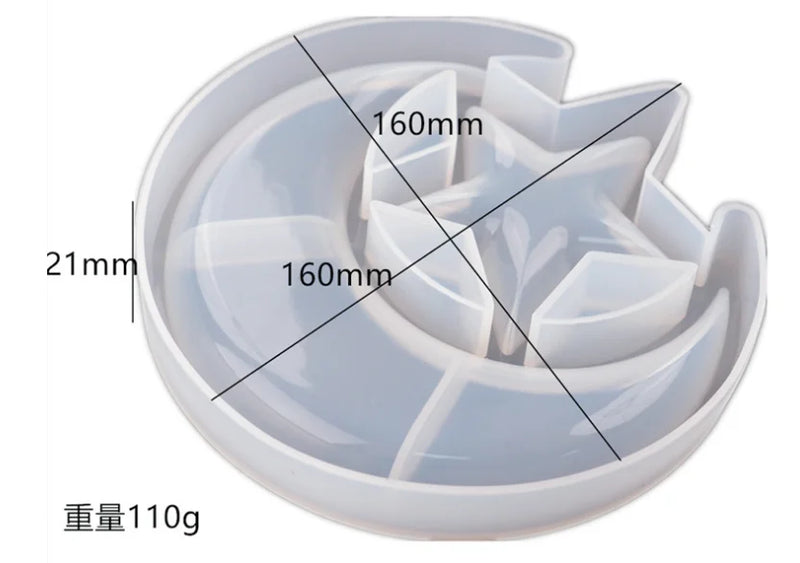 Silicone Mold Resin Star Moon Storage Box Craft DIY Mold