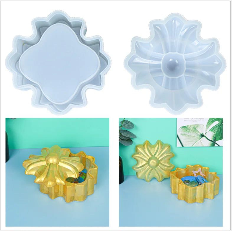 Transparent Silicone Mould Dried Flower Resin Craft DIY Cross Storage Box Mold