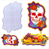 Silicone Mould Dried Flower Resin Skull Tray Mold