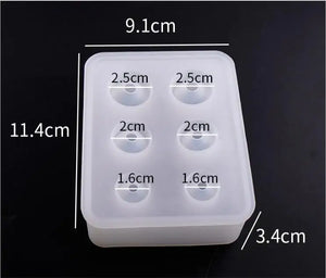 6 sizes Egg Ball Shape Silicone Mould Resin Craft DIY