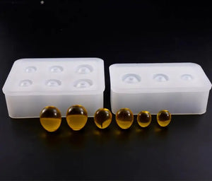 6 sizes Egg Ball Shape Silicone Mould Resin Craft DIY