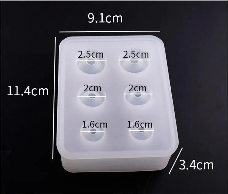 6 sizes Egg Ball Shape Silicone Mould Resin Craft DIY