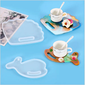 Transparent Silicone Mould Resin Dolphin Coaster Mold