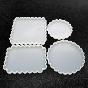 Silicone Mould Necklace Lanugo Resin Craft DIY Coaster Epoxy Wave Mold