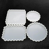 Silicone Mould Necklace Lanugo Resin Craft DIY Coaster Epoxy Wave Mold