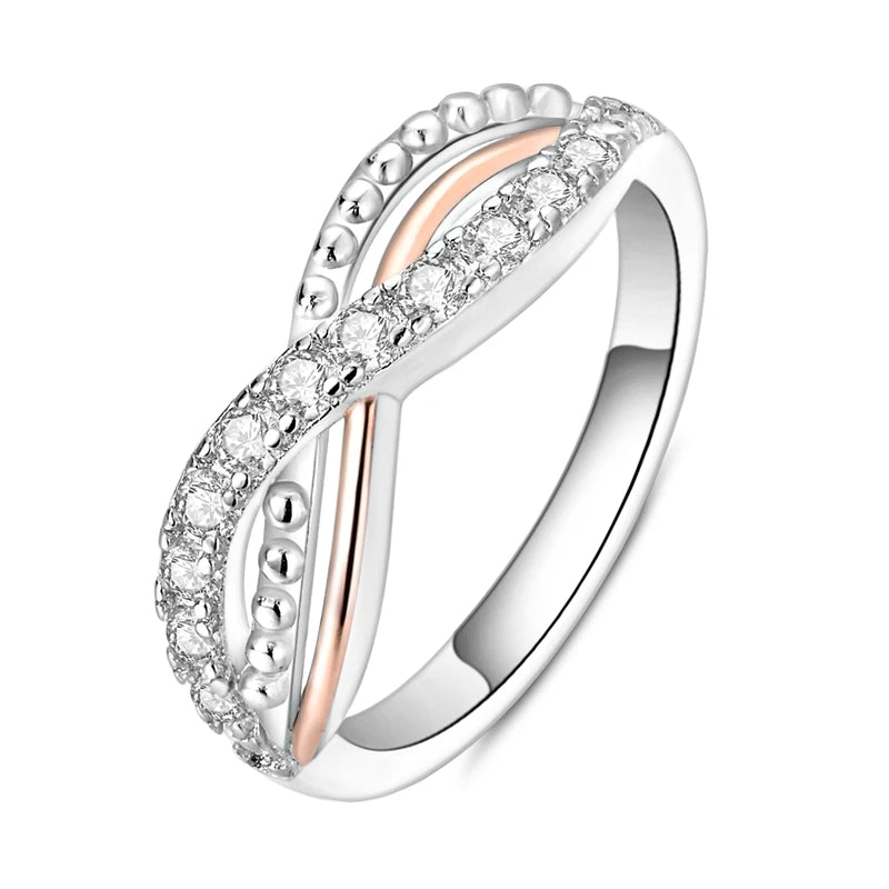 Colorful Pave Zircon Ring Heart Life Dragonfly Tree Finger Rings For Women