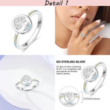 Colorful Pave Zircon Ring Heart Life Dragonfly Tree Finger Rings For Women