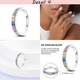 Colorful Pave Zircon Ring Heart Life Dragonfly Tree Finger Rings For Women