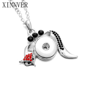 Fox Snap Necklace & Pendant w/ Link Chain for Women