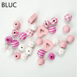 Valentine Wooden Beads DIY Party Decoration Children's Toys Bracelet