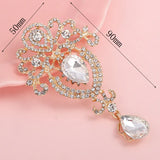 2Pc Crystal Rhinestone Brooch DIY Wedding Invitation Card Decoration