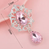 2Pc Crystal Rhinestone Brooch DIY Wedding Invitation Card Decoration