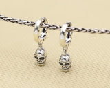 Vintage 925 Silver Skeleton Earrings Thai Silver Skull Earrings