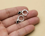Vintage 925 Silver Skeleton Earrings Thai Silver Skull Earrings