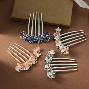 Vintage Crystal Butterfly Bridesmaid Headdress Bridal Hair Comb Clip Hairpin