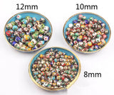10 PCS Multicolor Cloisonne Thread Round Bead DIY Enamel Wire Inlay Loose Beads