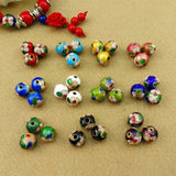 10 PCS Multicolor Cloisonne Thread Round Bead DIY Enamel Wire Inlay Loose Beads