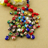 10 PCS Multicolor Cloisonne Thread Round Bead DIY Enamel Wire Inlay Loose Beads