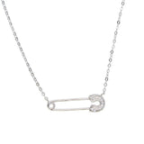 925 Sterling Silver Paperclip Charm Necklace