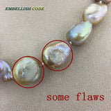 Baroque Nucleate Hooking Earrings Flameball Shape Purple Golden Pearl