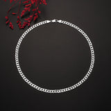 925 Silver 7MM Chain Necklace Wedding Jewelry Christmas