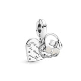 European Cat Couple DIY Bead Charm Fit Charms Silver 925 Bracelet