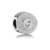 European Spacer Beads 925 Silver Heart Clip DIY Bracelet Jewelry