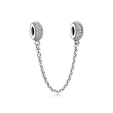 European Spacer Beads 925 Silver Heart Clip DIY Bracelet Jewelry