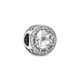 European Spacer Beads 925 Silver Heart Clip DIY Bracelet Jewelry