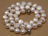 Baroque Pearl Necklace 18in, Magnetic Clasp, 8-10mm