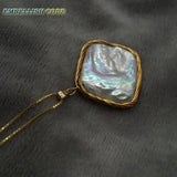 Baroque Pearls Pendant Necklace on Box Chain 16'' 18''