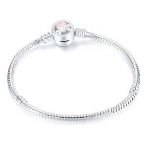 Silver Snake Chain Pendant Bracelet for Women