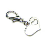 24mm Metal Hollow Heart Charm for Pets Collar with Lobster Claw Closure
