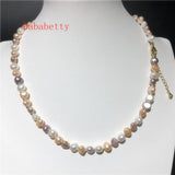 7-8mm Multicolor Freshwater Pearl Necklace 18'