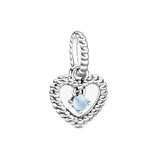 12 Month Birthday Dangle Pendant DIY Bead Silver 925 Bracelet Women